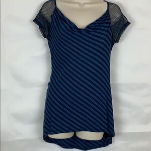 Anthropologie One September black & blue  knit top